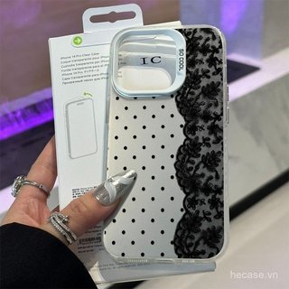 Ốp Điện Thoại Silicon Cứng Chấm Bi Đen Ren Thích Hợp Cho iPhone 12promax ip 12 13 14 15 promax 16pro 17promax xsmax xr 11promax 14pro Ốp Chống Sốc