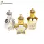 Cheenm Mini Con Lăn Chai Vương Miện Hình Nước Hoa Đóng Chai Di Động Trong Suốt Du Lịch Mạ Điện Khắc Thủy Tinh Chai Trống VN