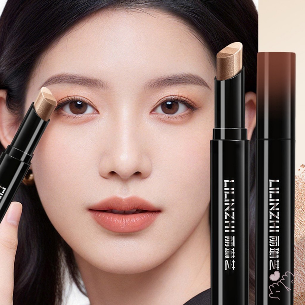 Phấn Mắt 3 Màu Bút Trang Điểm Di Động Lâu Dài Dễ Dàng Áp Dụng Ngọc Trai