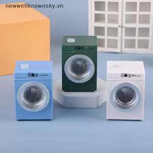 MỚI Nhà Búp Bê Thu Nhỏ Máy Giặt Trống Máy Giặt Mô Hình Giặt Nhà Búp Bê Trang Trí Đồ Chơi SKY
