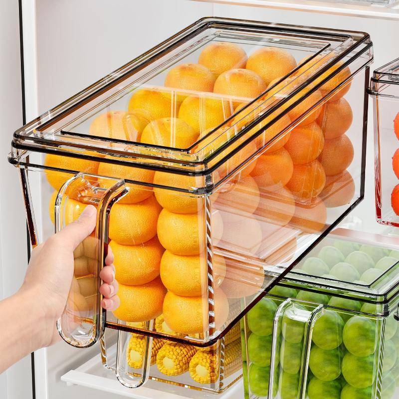 AN.MART 1 Hộp Bảo Quản Tủ Lạnh Bằng Nhựa Trong Suốt Nhà Bếp Tủ Lạnh Tổ Chức Cho Rau Củ Quả Trứng Thực Phẩm Gia Đình Hộp Đựng Tươi VN
