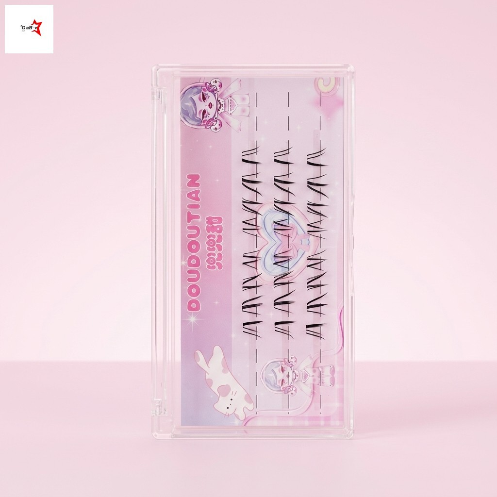 Lông mi giả phong cách sói Châu Á C Curl 5-7mm Lông mi giả sợi nhân tạo màu đen