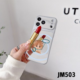 Kawaii Cổ Chó Mèo Cửa Sổ Lớn Gương Dành Cho iPhone 17 Air 16E 16 15 14 Plus 13 12 11 Pro Max XR XS Max X 8 7 Plus Động Vật Sang Trọng Chấm Bi Đơn Giản Vỏ Cặp Đôi Mềm