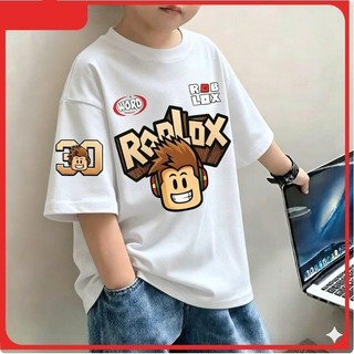 Áo thun trẻ em Roblox in hình game, áo cotton thoáng mát cho bé mùa hè đi học đi chơi
