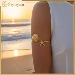 Siyuyan Kỳ Nghỉ Bãi Biển Bohemian Vòng Tay Mở Cánh Tay Phong Cách Nữ Phụ Kiện Sao Biển VN
