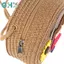 GHX Trẻ Em Hoa Cô Gái Ống Hút Túi Đeo Ngang Handmade Dệt Túi Rơm Túi Đeo Vai Trẻ Em Mùa Hè Ví Đựng Tiền Xu VN