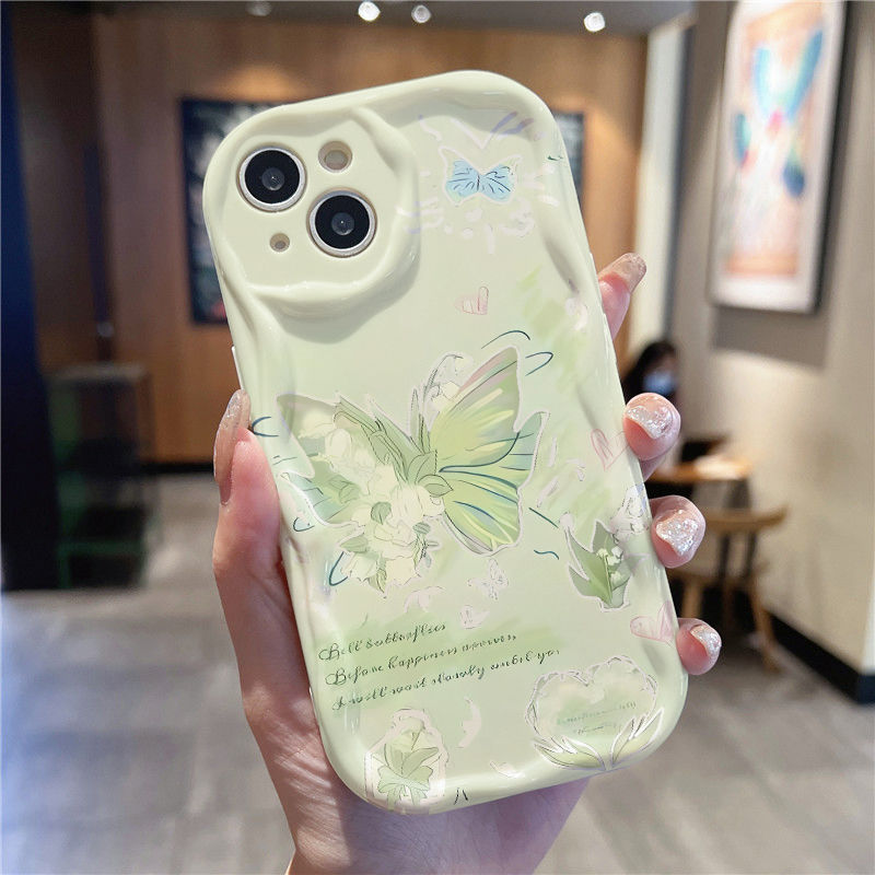 Ốp Lưng Samsung Galaxy A07 A06 A05 A04 A17 A16 A15 A14 A13 A25 A23 A22 A35 A33 A32 A31 A56 A55 A52 A51 A50 Kem Vồng Cong Edge Motif Bướm NYK279