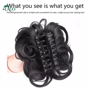 Springevenstar Tổng Hợp Tóc Bun Sống Động Như Thật Lộn Xộn Tóc Giả Hoa Bud Gước Kẹp Co Giãn Nữ Tóc Giả Miếng Nhiệt Độ Cao Lụa Springevenstar