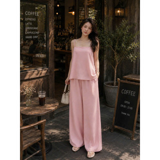 SET BỘ QUẦN SUÔNG ÁO 2 DÂY VẠT XÉO CÓ NHIỀU MÀU, VẢI ĐŨI MÁT MÙA HÈ  KME.STORE