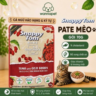 [Combo 48 Gói] Pate Mèo SNAPPY TOM 70g Vị Trái Cây Giàu Vitamin Hỗ Trợ Tiêu Hóa - Wanna Pet