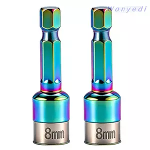 WANYEDI 1 / 5 Ổ cắm đầy màu sắc, Tay tuốc nơ vít khí nén 8mm có độ cứng cao, Ổ cắm tác động loại kẹp chống mài mòn đa năng cho tuốc nơ vít khí nén
