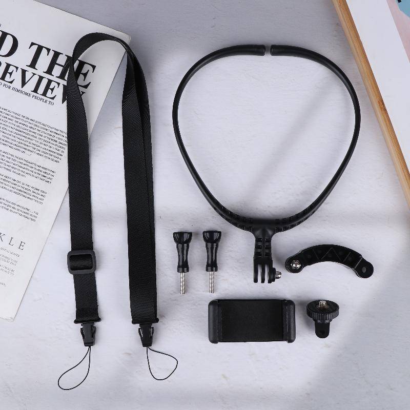 JINHF 1 Bộ Camera Hành Động Điện Thoại 2 Trong 1 Ne Giữ Gắn Cho Hành Động Đa Năng Camera Hành Động Phụ Kiện Điện Thoại HOT