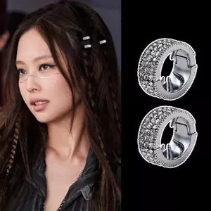 ECK Flash Kim Cương Bạc Tròn Bện Tóc Cá Tính Hip Hop Ngọt Ngào Mát Bẩn Bện Tóc Kẹp Tóc HOT
