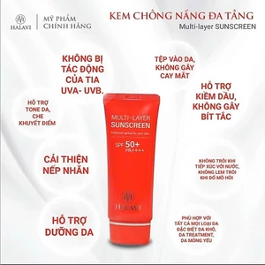 Kem Chống Nắng Nâng Tông Đa Tầng HALAVI Hàn Quốc SPF 50+ PA++++ Multi-Layer Sunscreen 60ml