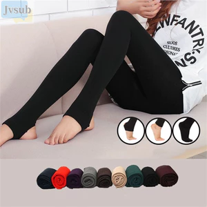 Quần Legging Lông Cừu JVSUB Hàng Dệt Kim Dày Giữ Nhiệt Toàn Bộ Quần Nữ