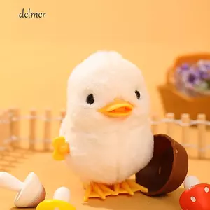 DELMER Vịt Gió Lên Nhảy Đồ Chơi, Đi Bộ Dễ Thương Đồng Hồ Mùa Xuân Đồ Chơi Gà, Động Vật Tương Tác Như Thật Hướng Dẫn Sang Trọng Cho Bé Đồ Chơi Bò Trẻ Em