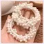 JRP Thanh Lịch Ngọc Trai Dây Buộc Tóc Hạt Bé Gái Scrunchies Dây Cao Su Đuôi Ngựa Giá Đỡ JRP
