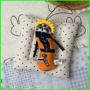 PS1 Naruto Uzumaki Naruto Sasuke Plushie Xấu Xí Dễ Thương Xoắn Giun Sang Trọng Túi Charm Móc Khóa SP1
