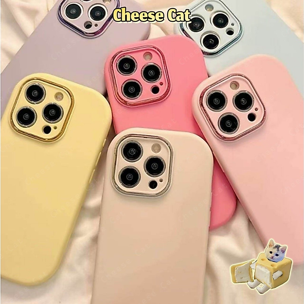 Ốp lưng iPhone màu kẹo ngọt cho iPhone 7 8 Plus SE Xs Max XR 11 12 13 Pro Max Ốp bảo vệ bằng silicon
