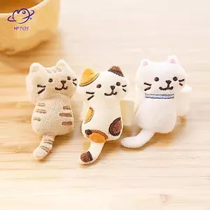 Túi đựng mèo HFTOY Charm Mini Mèo con Búp bê sang trọng Trang trí hoạt hình Móc khóa mềm cho bé gái Ví Bapa Quà tặng trang trí trường học ~