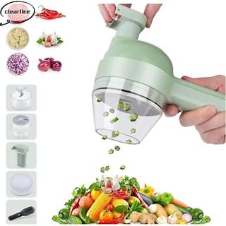 Máy thái gọt vỏ thực phẩm CLEARLINE, Máy cắt rau điện cầm tay không dây, Máy xay thịt Máy xay thực phẩm 4 TRONG 1