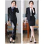 S-3XL Plus Size Nữ Tay Dài Màu Đen Chắc Chắn Áo Blazer Nữ Công Sở Nữ OL Phù Hợp Với Công Sở Áo Khoác Ngoài