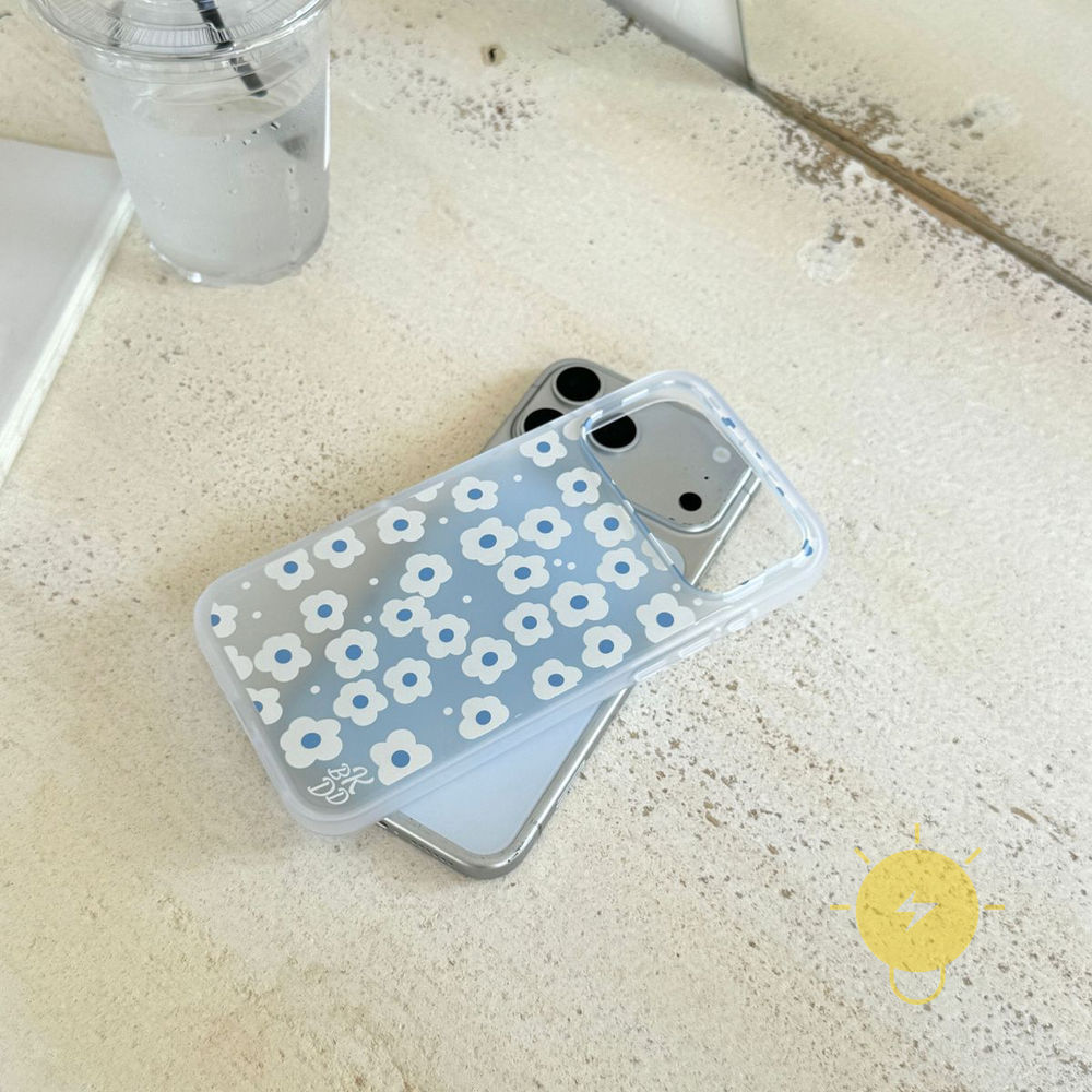 Phone Case For iPhone 17 Pro Max 16 15 TPU Transparent Flower Aesthetic Korean Cute