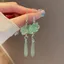 Mới Phong Cách Trung Quốc Bông Tai Sen Nữ Cổ Cao Cấp Dài Giọt Nước Tua Rua Bông Tai Niche Retro Tất Cả Trận Đấu Bông Tai Hợp Thời Trang
