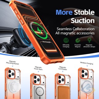 Ốp từ tính trong suốt Gradient sang trọng cho iPhone 17 Pro Max 16 15 14 13 12 11 Pro Max PC siêu mỏng Vỏ bảo vệ chống sốc chống rơi