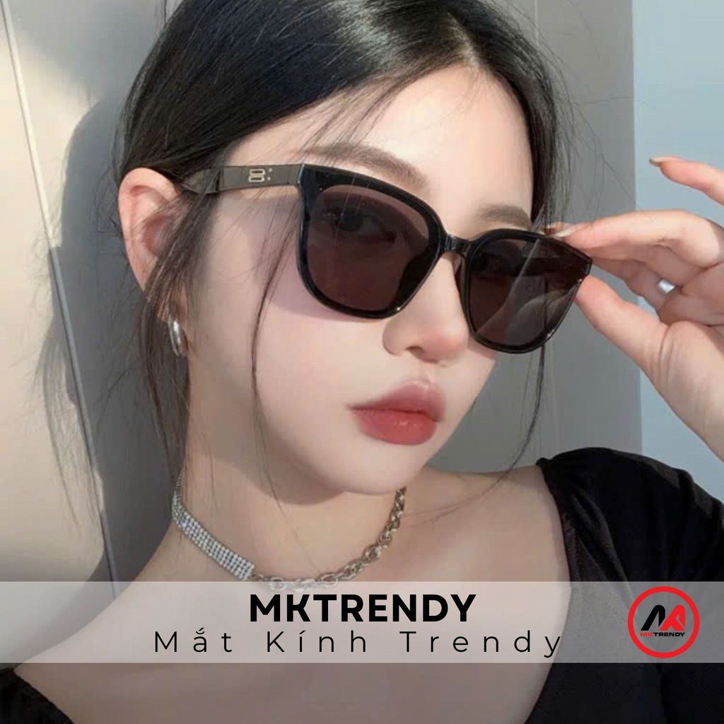 Kính râm gọng vuông MKTRENDY kính mát thời trang nam nữ chống tia UV chống nắng phong cách Hàn Quốc R8