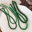 Vòng cổ hạt xanh PYCOU, Khóa chuyển đổi 4 6 8 10mm Vòng cổ Choker, Dây chuyền xương đòn tròn thủy tinh dành cho nữ