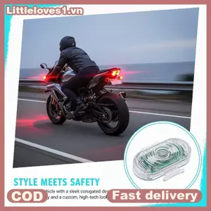 Littleloves1 Bộ đèn cảnh báo LED không dây tiện lợi 4 chiếc có thể sạc lại Chống va chạm để sử dụng xe máy ban đêm VN