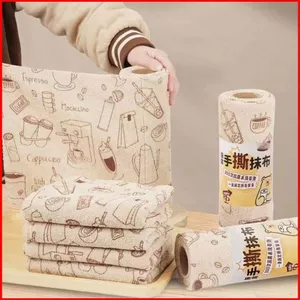 ST2 20 Mặt Hàng Có Thể Tái Sử Dụng Khăn Lau Nhà Bếp Cuộn Thấm Hút Và Chống Dính Vải Làm Sạch Dầu TS2