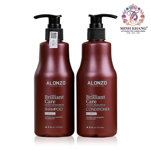 Dầu gội xả chăm sóc tóc nhuộm Alonzo Brilliant Care 300mlx2 ( New 2024 ) [ MK ]