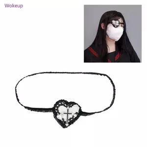 Woke Lolit Miếng Dán Mắt Gothics Miếng Dán Mắt Trái Tim Miếng Dán Mắt Lolit EyeMask Cosplay Miếng Dán Mắt Đơn Gothics Mặt nạ Mắt-
