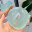 QEARY Ball Đồ chơi bóp nhanh, Bóng mực dầu dừa mềm màu xanh, Đồ chơi Squishy trong suốt mọc chậm Đồ chơi Squishy Maltose Squishy Trang trí nhà cửa