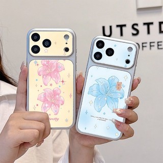 Ốp Hoa Lily Gradient Dreamy cho Realme C100 C100i C85 Pro C75X C73 C71 C67 C65S C65 C63 C61 C55 C53 C51 C51S C35 C33 C30S 5G 4G Da Sang Trọng Dễ Thương Thanh Lịch Ins Phong Cách