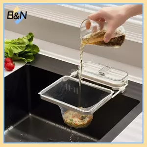 Túi lọc lưới treo đa chức năng B & N cho bồn rửa nhà bếp Bộ sắp xếp thoát nước tiết kiệm không gian cho chất thải thực phẩm.