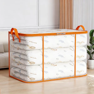 Túi di chuyển hạng nặng cho quần áo và đồ giường Dây kéo hai chiều chắc chắn để làm mịn mở hộ gia đình di chuyển và đóng gói