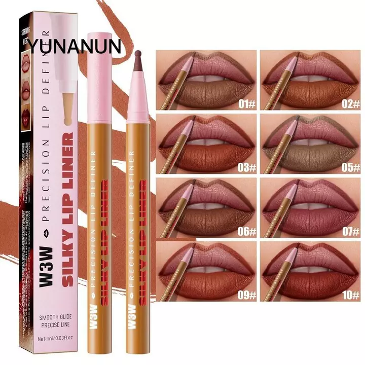 YUNAUN Lip Liner Stain, Lip Liner Matte Liner, Hot Transfer-Restant Chống Thấm Nước Cả Ngày Liền Mạch Son Stain Lip Makeup