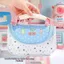 BEABOUT Bút Chì, Túi Văn Phòng Phẩm Dây Kéo Cầm Tay, Dễ Thương Cherry Nhiều Túi Tay Cầm Mềm Túi Đựng Bút Sinh Viên Văn Phòng Phẩm