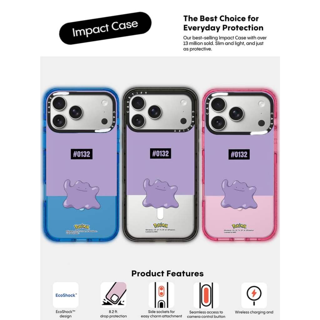 CASECASE X Ditto Ốp Lưng Đen / Bầu Trời Xanh / Hồng Fizz Kẹo Bộ Sưu Tập Màu Sắc Trong Suốt Cứng Hút Từ Tính Tác Động Cho Apple IPhone 13 14 15 16 17Pro Max Plus Có Hộp