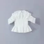 Mùa hè Sản phẩm mới Thời trang Slim-fit Wrinkled Sweet Fungus Edge Flat Neck Laced-Up Small Top