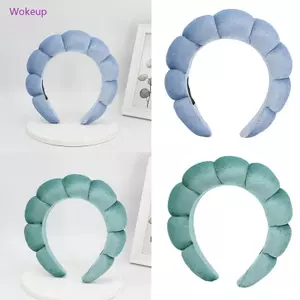 Woke Mềm Xốp Đầu Dành Cho Nữ Bé Gái Chống Trơn Trượt Mặt Rửa Đầu Trang Điểm Hairhoop Softvelvet Băng Đô Quấn Tóc Phụ Kiện