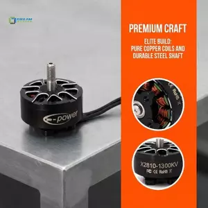 Động cơ không chổi than X2810 1300KV cho bộ điều hợp RC Multirotor X Class Nhẹ và mạnh mẽ để sử dụng máy ảnh Protek60 FPV mới