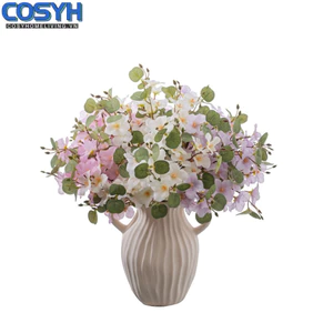 <cosyh>Artificial Flowers Balanced Visual Presentation Cloth Material Elegant Style