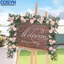 <cosyh>Artificial Wedding Vine Garland Roses Peony Leaves Pink Blue FOR CHAMPAGNE