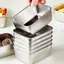 TRTR 600ml Tủ Lạnh Inox Hộp Bảo Quản Thực Phẩm Có Nắp Nhựa Chuẩn Bị Thực Phẩm Tươi Hộp Bảo Quản Hộp Dã Ngoại VN