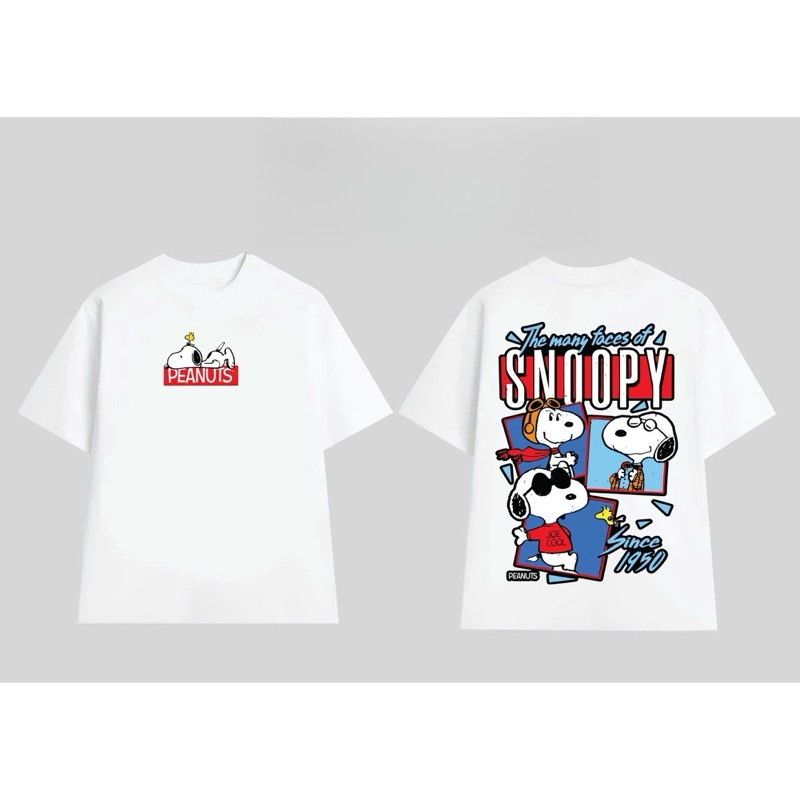 （Giao hàng 24h）Angela Áo thun S.N.O.O.P.Y Form Rộng Chất Vải Cotton Siêu Xịn In Kts