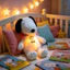 Snoopy Thở ánh Sáng Phát Sáng – Đồ Chơi Lông Bông, Chất Liệu Nhung Cao Cấp Dễ Làm Sạch, Bạn đồng Hành đi Ngủ Cùng Bé